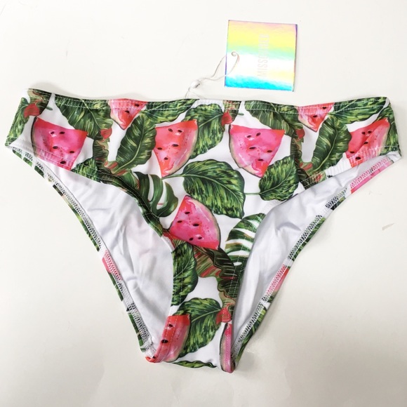 ASOS Fruit Print Missguided Bikini Brief Watermelon 10 NWT - Picture 3 of 9